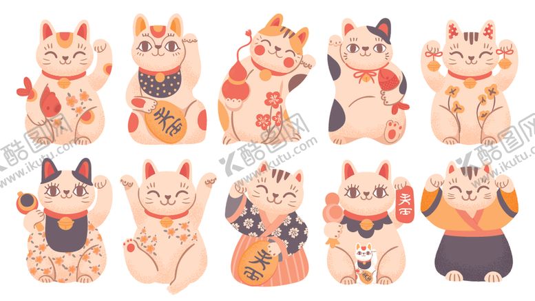 编号：35880807010133156719【酷图网】源文件下载-可爱招财猫摆件展示