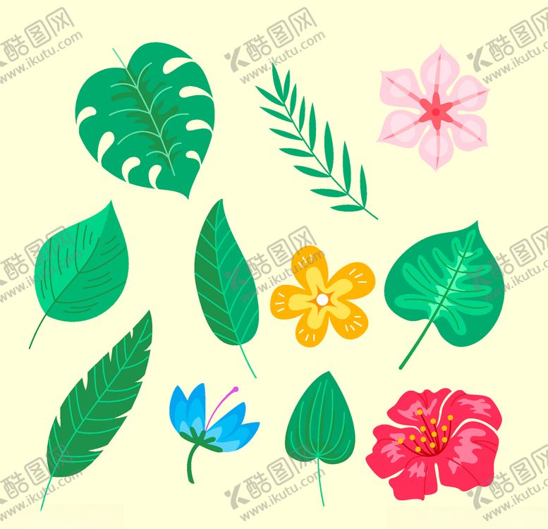 编号：23984509210758251430【酷图网】源文件下载-线条矢量手绘花草植物