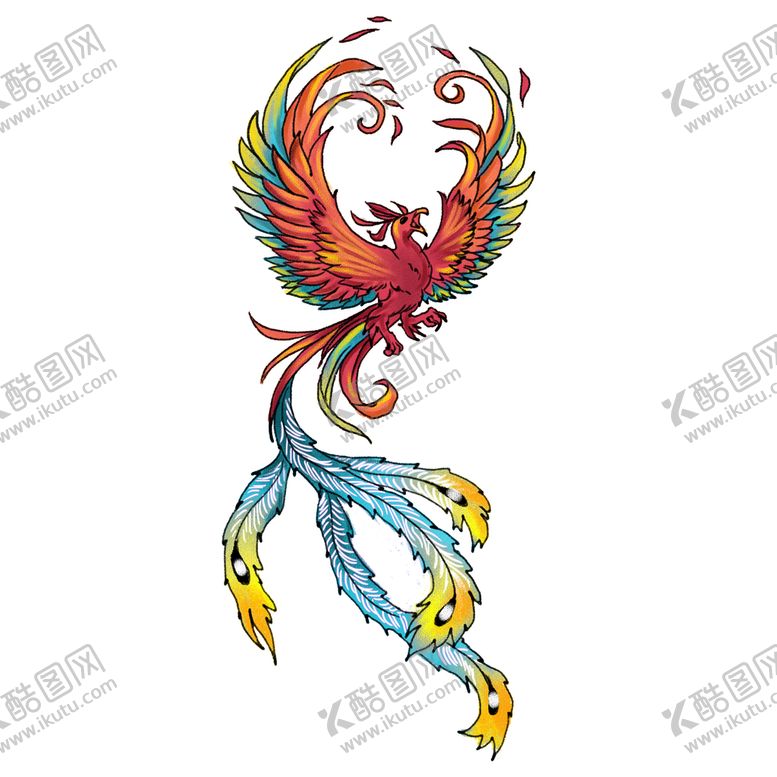编号：46235009122033546271【酷图网】源文件下载-国潮凤凰图案 