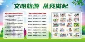 文明旅游宣传展板展示