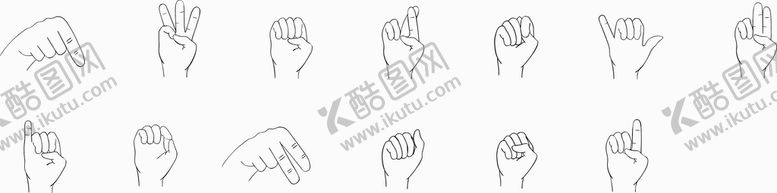 编号：96046010191405111676【酷图网】源文件下载-矢量 手势 