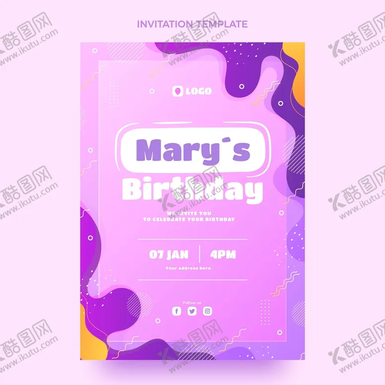 编号：70421310032109279138【酷图网】源文件下载-粉色生日派对海报