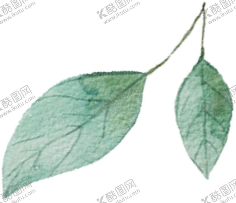 编号：65287206170137325112【酷图网】源文件下载-绿色叶子水彩手绘海报素材