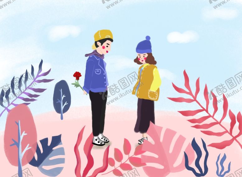 编号：63493807092325456080【酷图网】源文件下载-卡通情侣头像图片