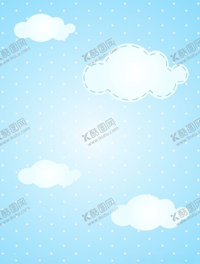 编号：21988502161826061831【酷图网】源文件下载-蓝色卡通云朵背景