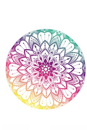 艳丽曼陀罗图案矢量素材