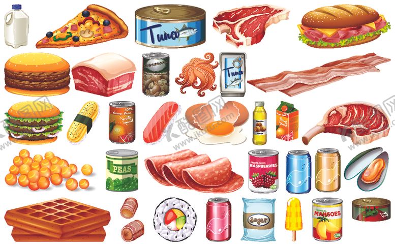 编号：32166804200212574709【酷图网】源文件下载-食品集合