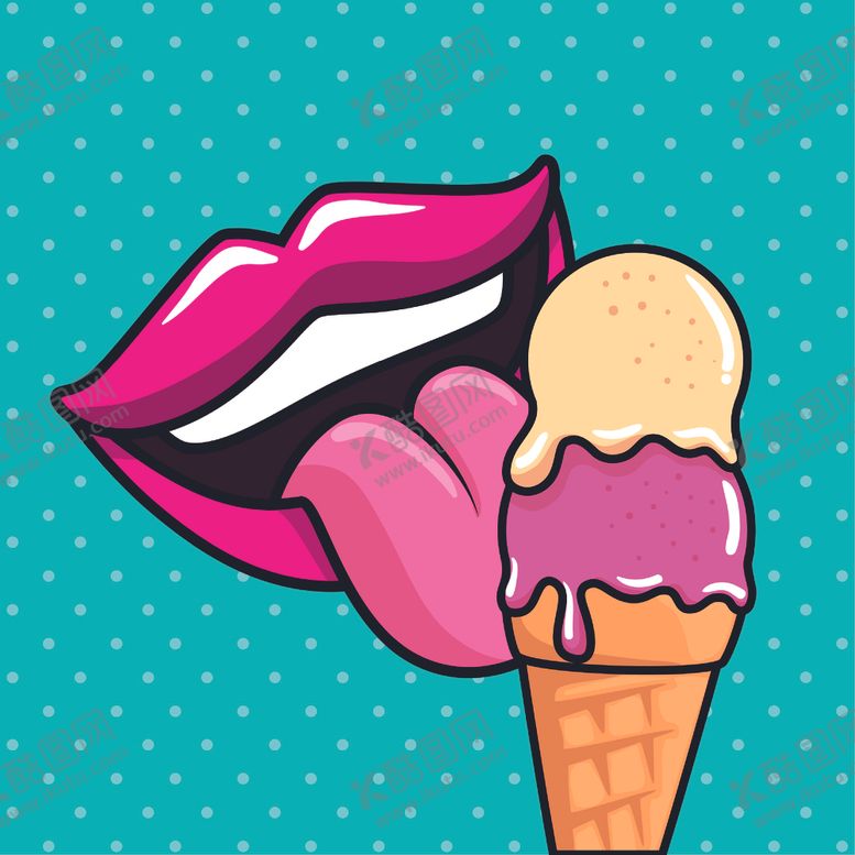 编号：57726409251422452992【酷图网】源文件下载-嘴唇漫画元素