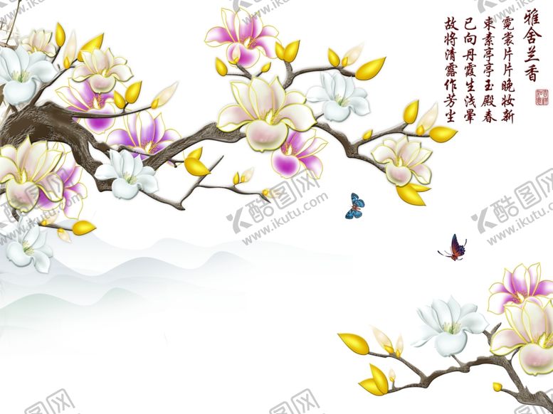 编号：47567507050426476237【酷图网】源文件下载-花卉背景墙