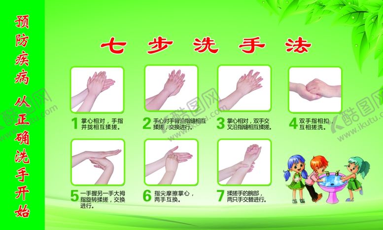 编号：43465110041716308597【酷图网】源文件下载-七步洗手法