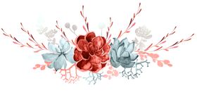 水彩植物花朵装饰