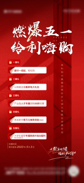 地产热销五重礼海报