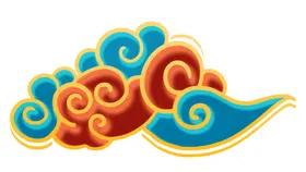 祥云中式纹样敦煌素材图片