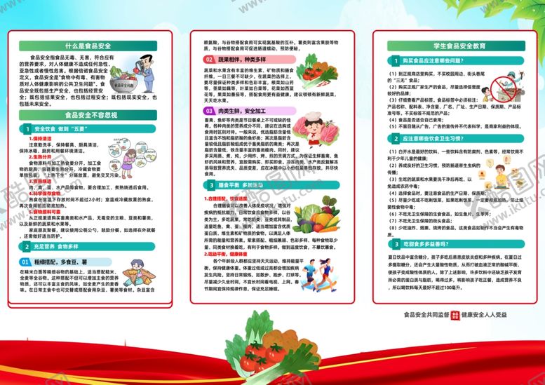 编号：48467901130224045533【酷图网】源文件下载-食品安全折页