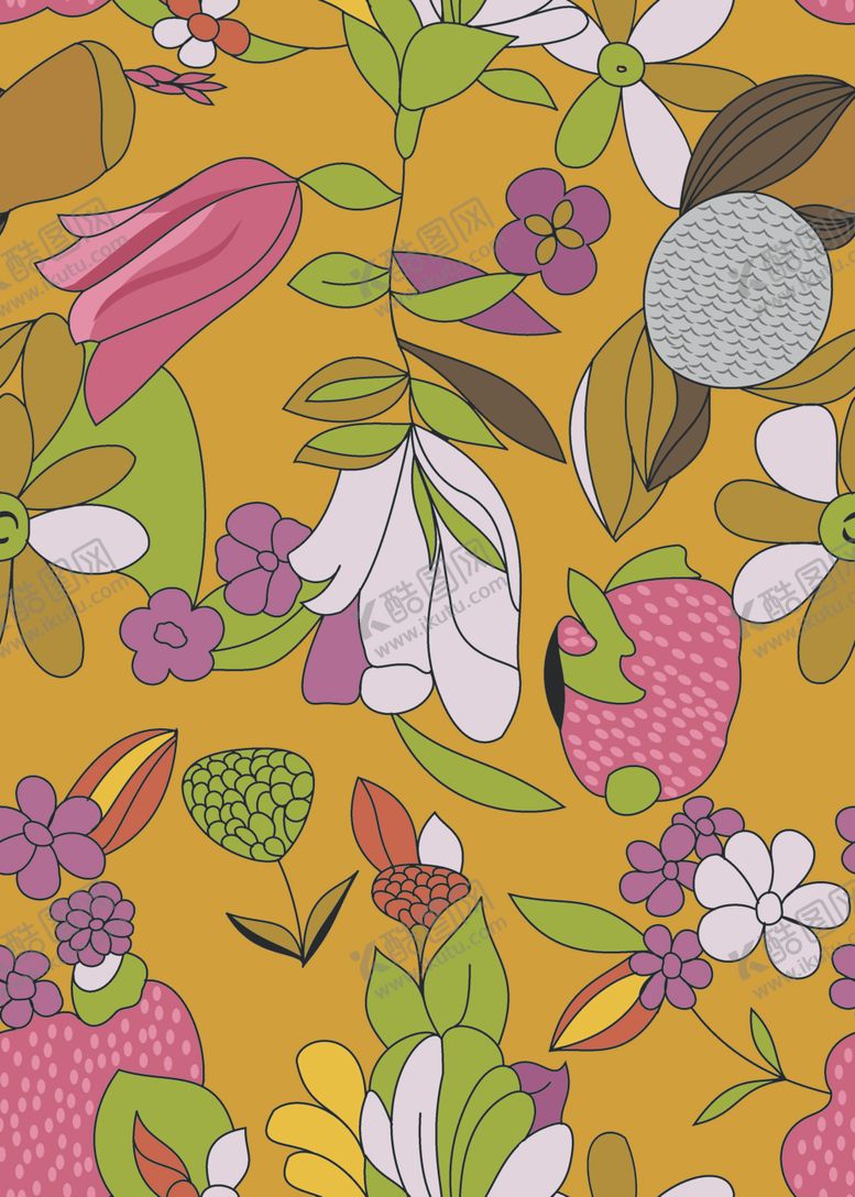 编号：97219909191412492421【酷图网】源文件下载-手绘线条花