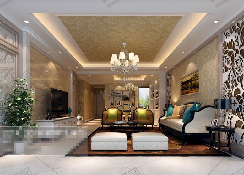 编号：45986510300811244546【酷图网】源文件下载-客厅效果图