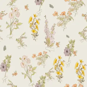 小碎花素材印旗袍手绘