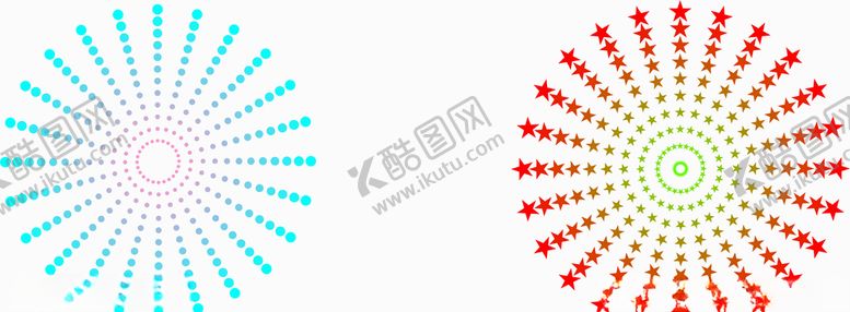 编号：95925510041910578009【酷图网】源文件下载-旋转的花圆点五角星