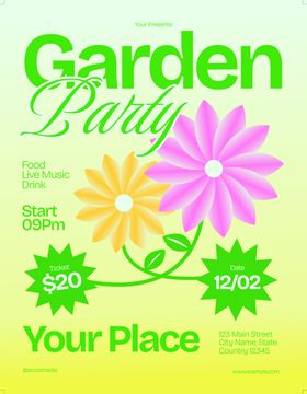 花园派对宣传海报