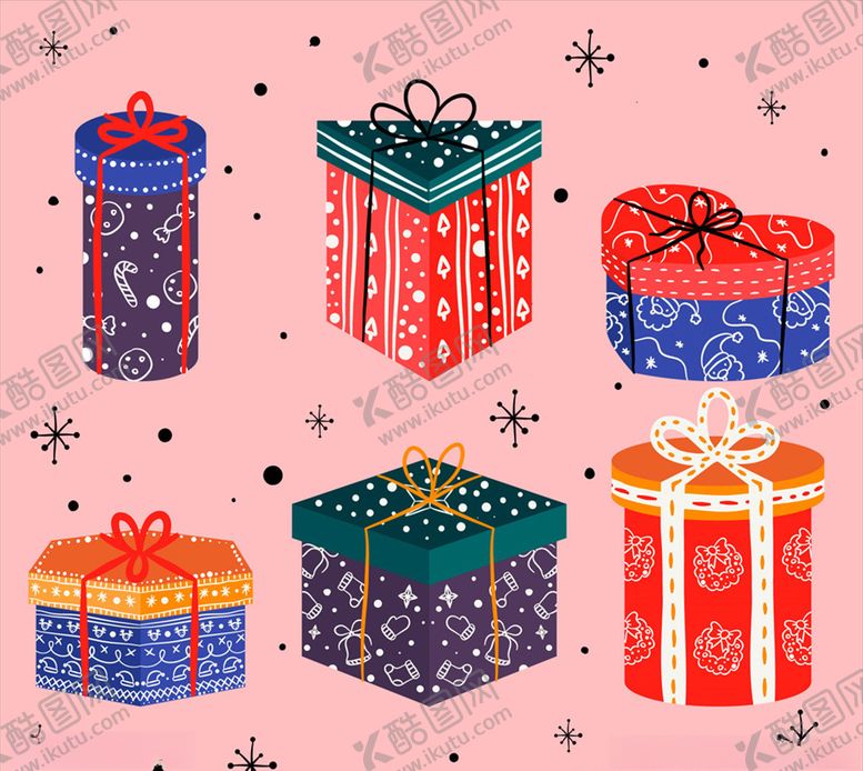 编号：26257810040244431571【酷图网】源文件下载-花纹圣诞礼盒