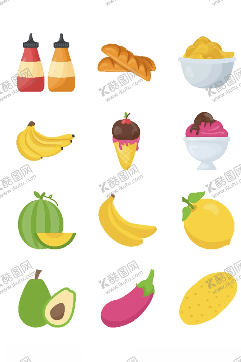 编号：19851604111333127988【酷图网】源文件下载-饮食图标