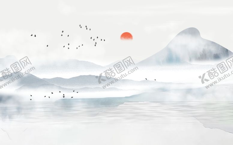 编号：49184409202142564052【酷图网】源文件下载-中国风山水背景墙