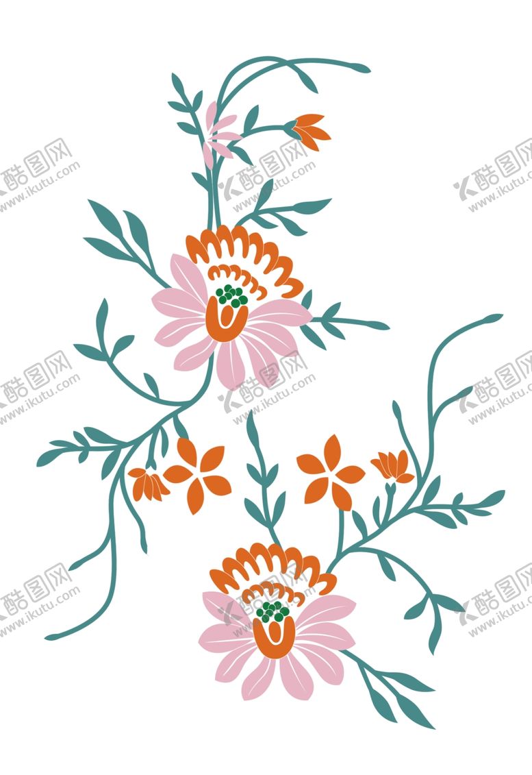 编号：61386906290155505246【酷图网】源文件下载-psd分层装饰花卉花纹图案