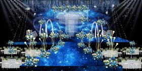 蓝色梦幻星空婚礼效果图