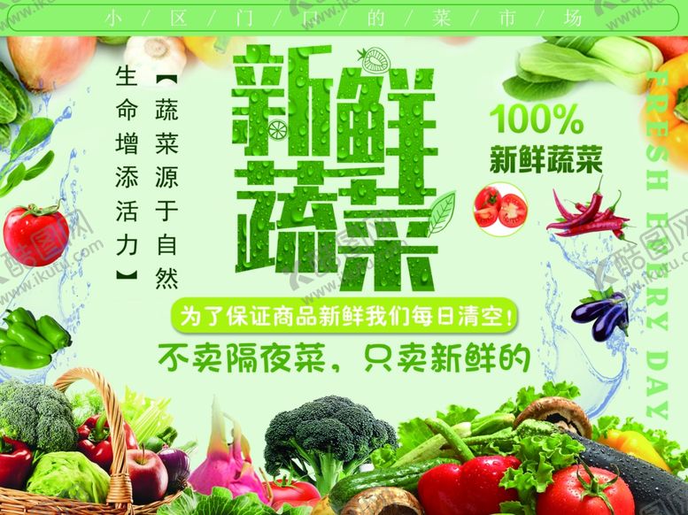 编号：75590009092013598540【酷图网】源文件下载-新鲜蔬菜展板