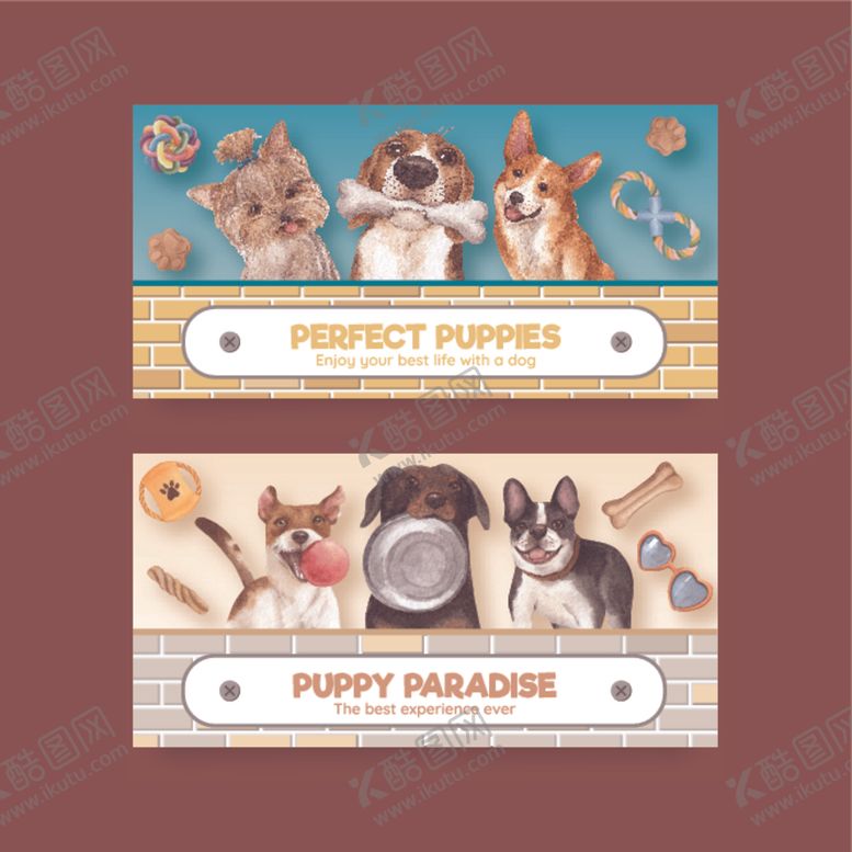 编号：19050204010659069171【酷图网】源文件下载-可爱宠物横幅设计