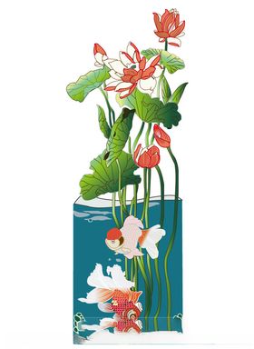 水墨风荷花图片