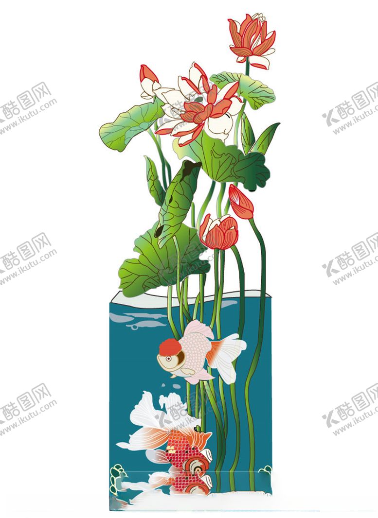 编号：18023806281312039007【酷图网】源文件下载-水墨风荷花图片