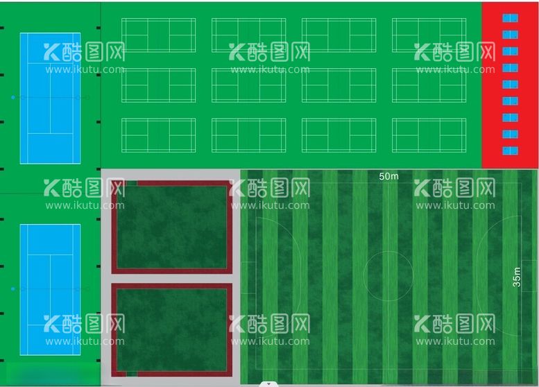 编号：10986812031738106341【酷图网】源文件下载-体育中心场馆球场布置图