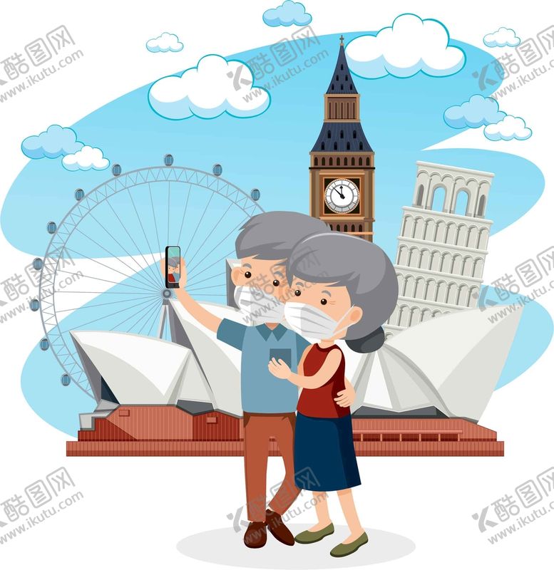 编号：26058309221839138417【酷图网】源文件下载-ai矢量老年人旅游