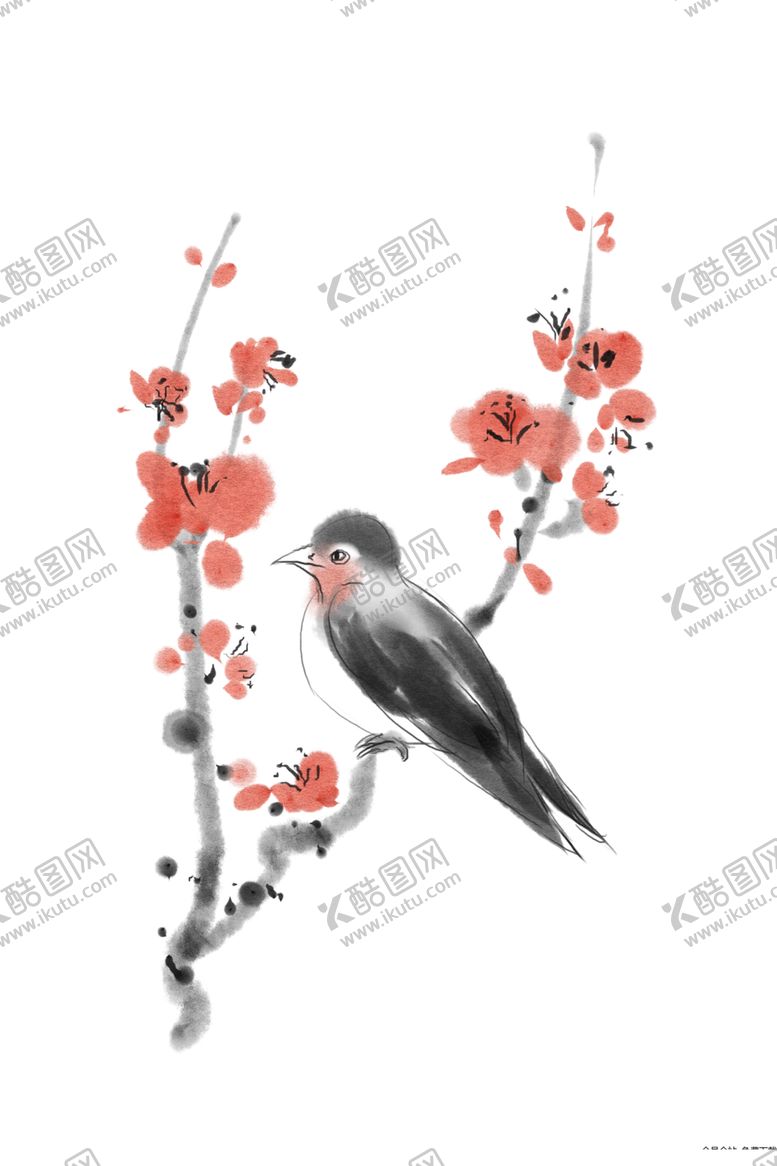 编号：31748305141849068441【酷图网】源文件下载-中国风水墨梅