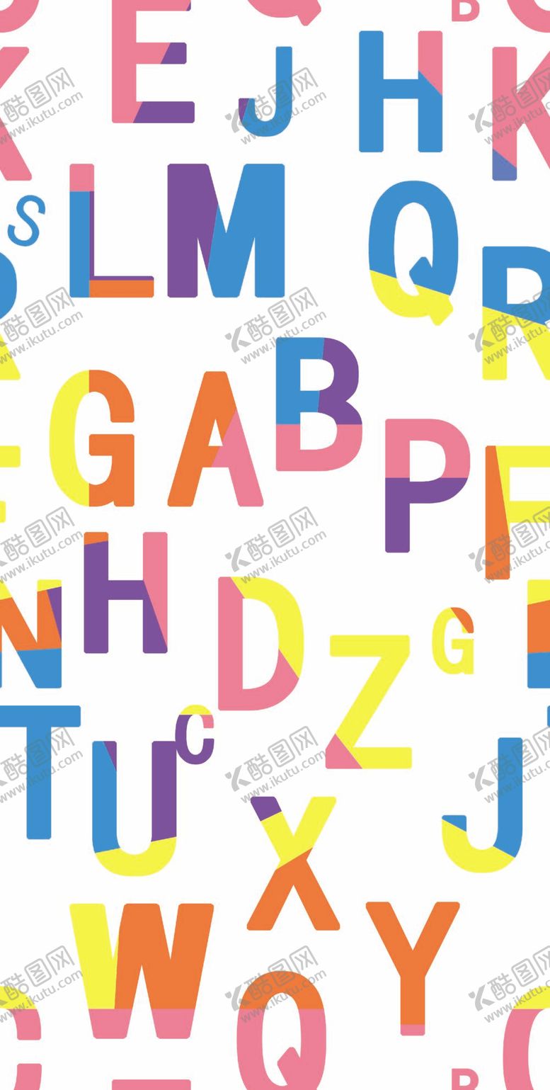编号：43297812061208375960【酷图网】源文件下载-彩色英文字母