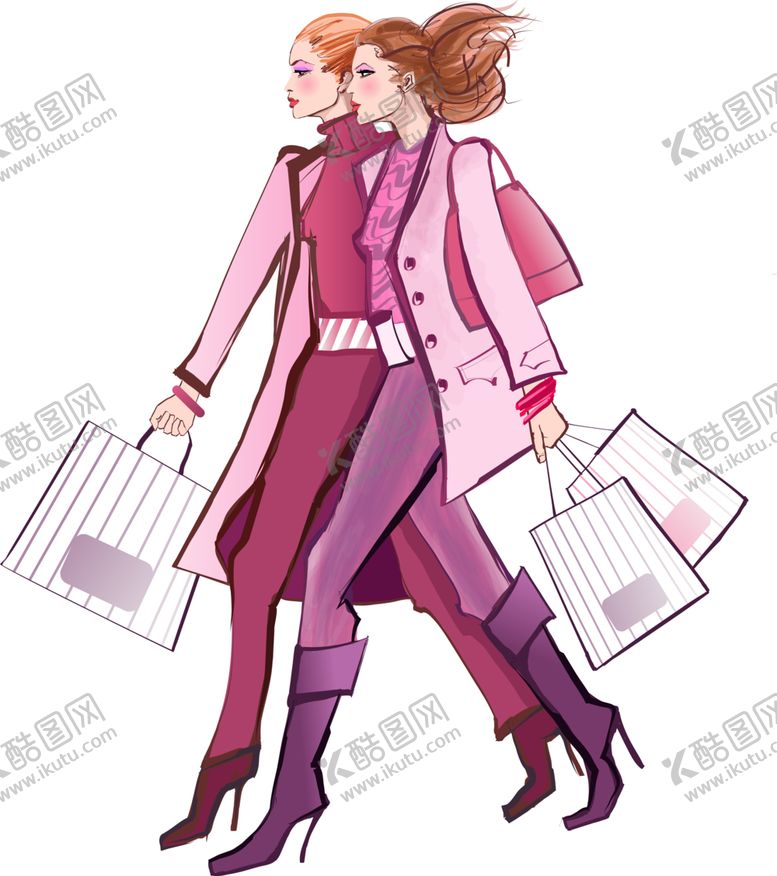 编号：87996602141957196094【酷图网】源文件下载-双人购物