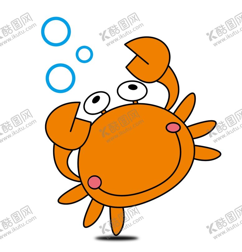 编号：12458502212234338806【酷图网】源文件下载-卡通螃蟹插画