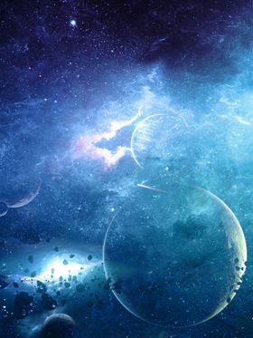 冷色星云背景素材