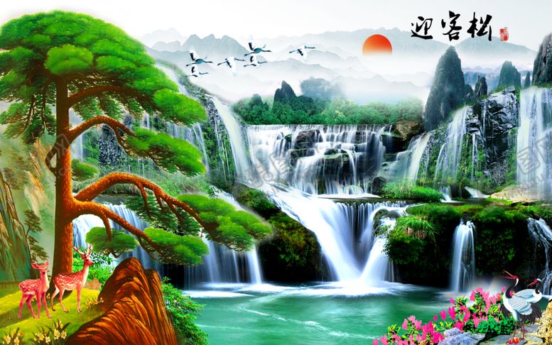 编号：29329509202328097969【酷图网】源文件下载-水墨装饰画