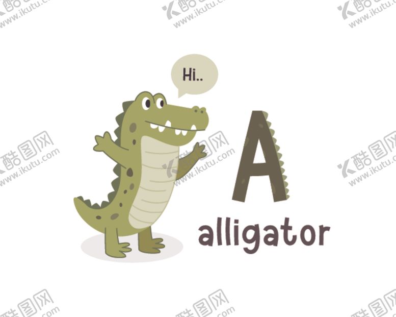 编号：78610810280852551158【酷图网】源文件下载-卡通鳄鱼