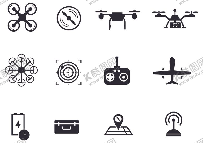 编号：16662202240044242666【酷图网】源文件下载-无人机遥控图标