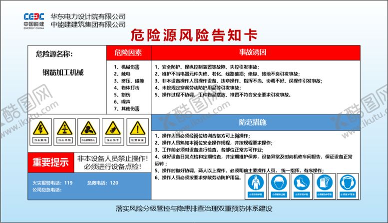 编号：28957001171052255576【酷图网】源文件下载-风险源风险告知卡