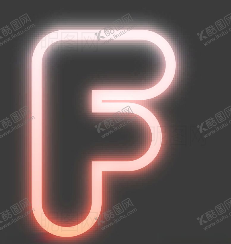 编号：27094405190339591172【酷图网】源文件下载-霓虹灯字母F