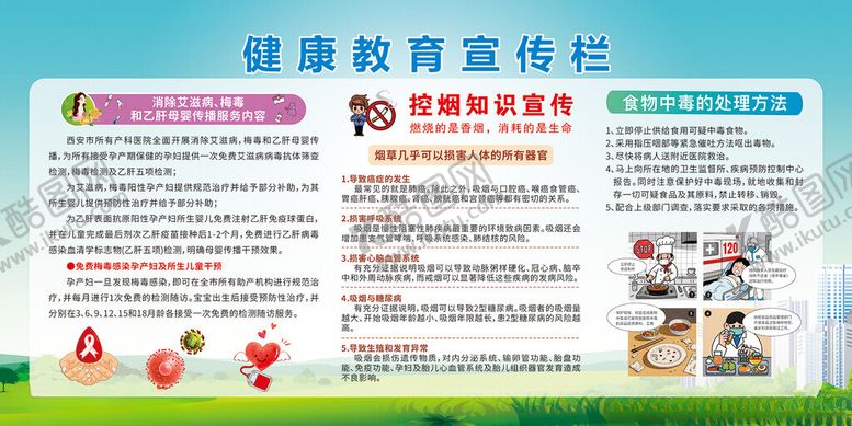 编号：56455404141742204739【酷图网】源文件下载-健康教育宣传栏