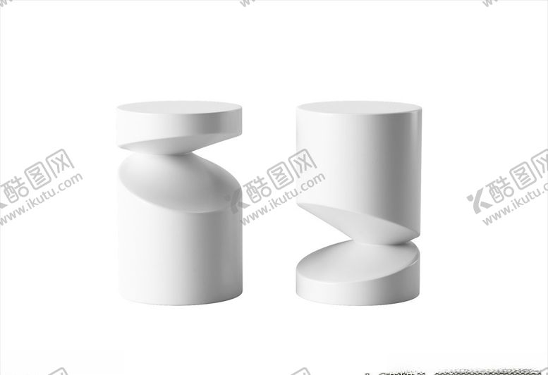 编号：46930603150700517190【酷图网】源文件下载-3D凳子模型皮墩家具