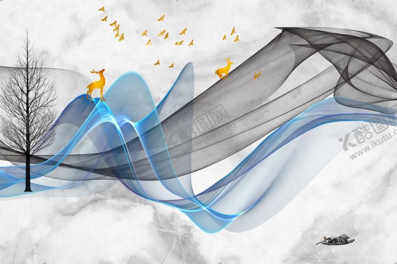 编号：58356609221142599243【酷图网】源文件下载-新中式电视背景墙