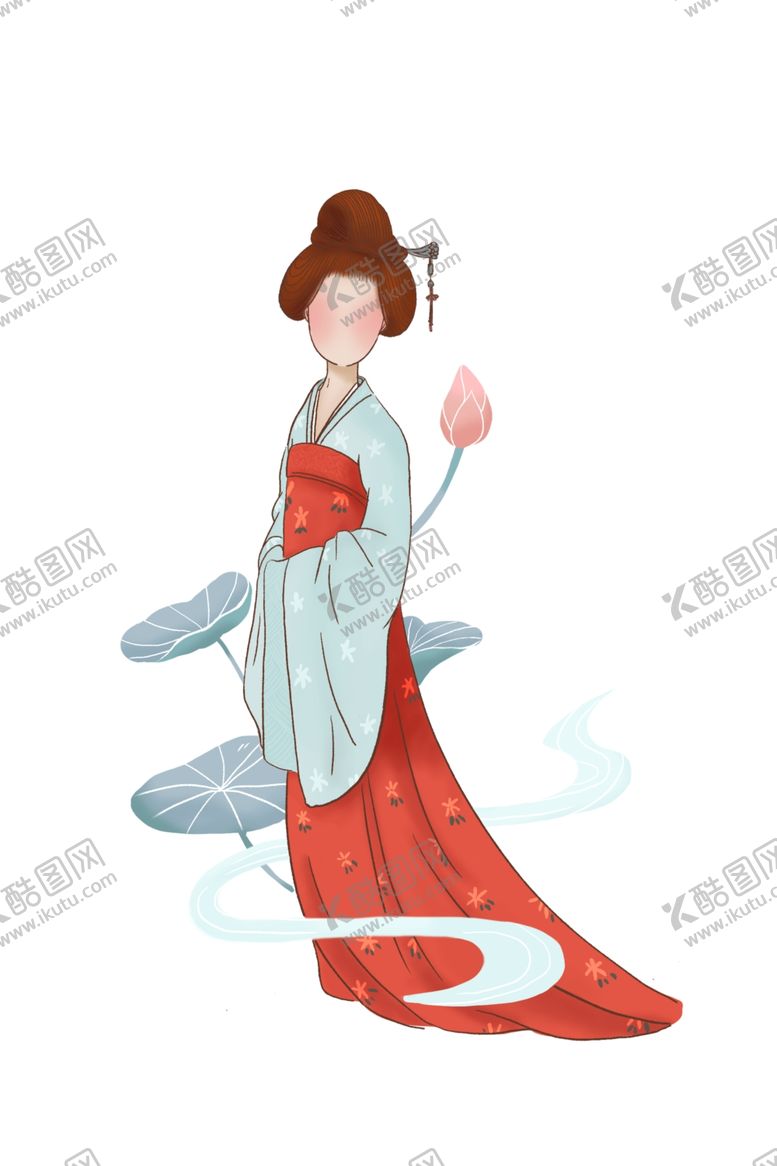 编号：11327110012207421990【酷图网】源文件下载-卡通人物古风仕女PSD