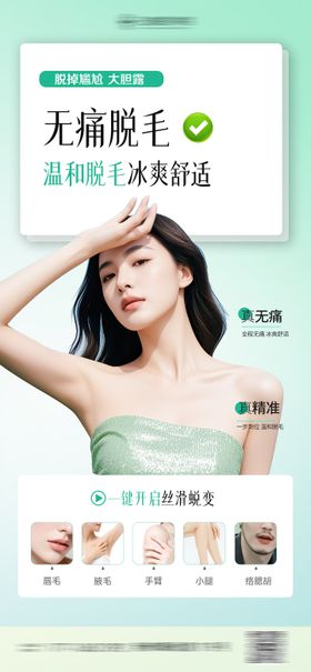 医美脱毛宣传分类简约海报
