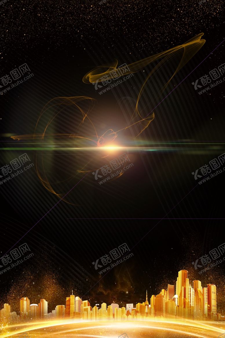 编号：42389106172239378882【酷图网】源文件下载-黑金海报背景